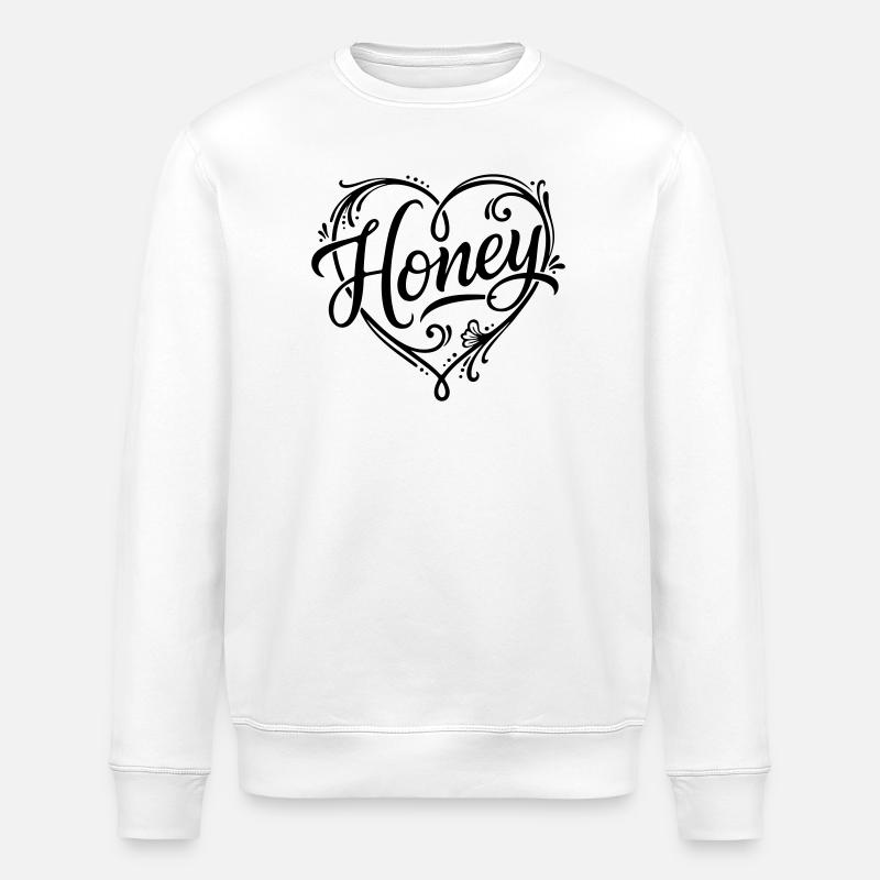 Style de tatouage calligraphique Honey - Sweat bio ROLLER Stanley/Stella Unisexe - blanc