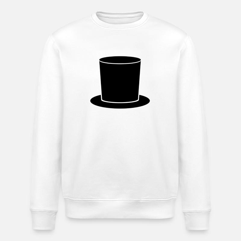 Top Hat - Stanley/Stella ROLLER Unisex Organic Sweatshirt - white
