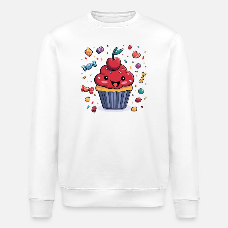 Cupcake kawaï avec confettis - Sweat bio ROLLER Stanley/Stella Unisexe - blanc