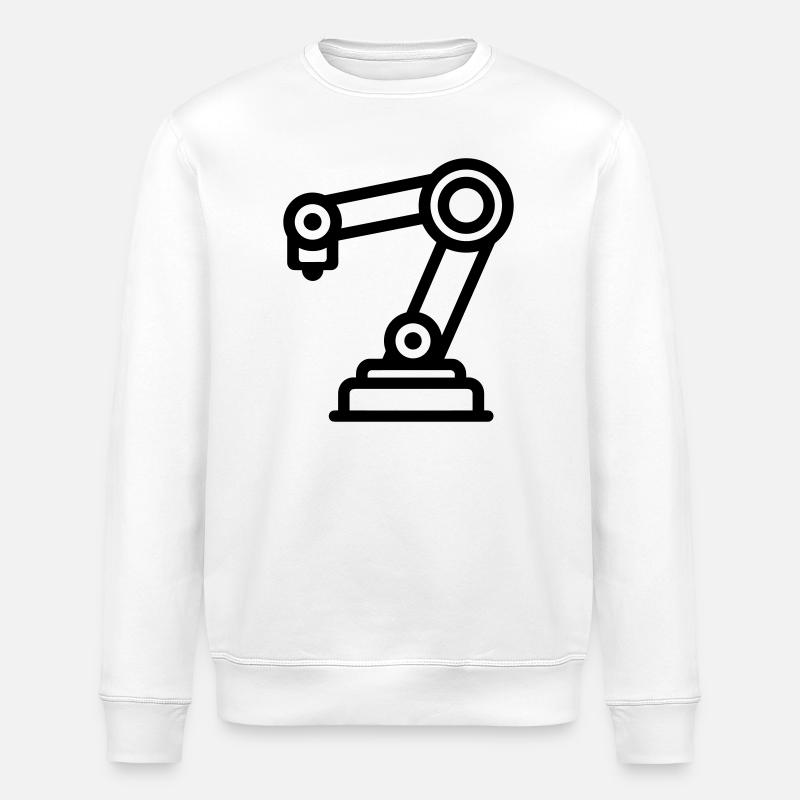 Roboterarm - Stanley/Stella Unisex Bio-Sweatshirt ROLLER - Weiß