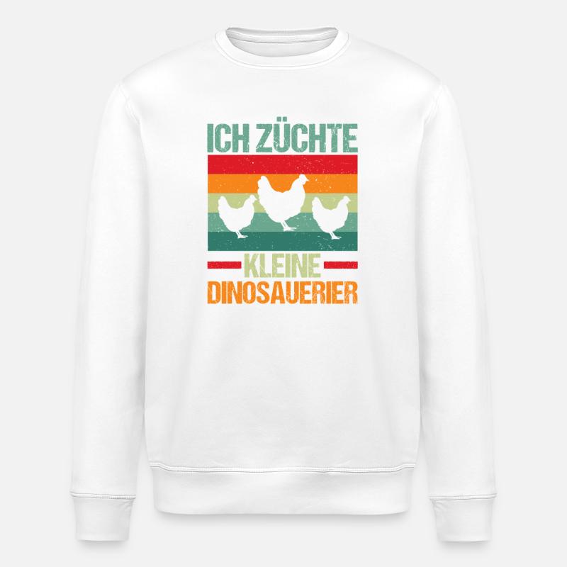 Hühner Hühnerbauer Bauer Landwirt Huhn - Stanley/Stella Unisex Bio-Sweatshirt ROLLER - Weiß