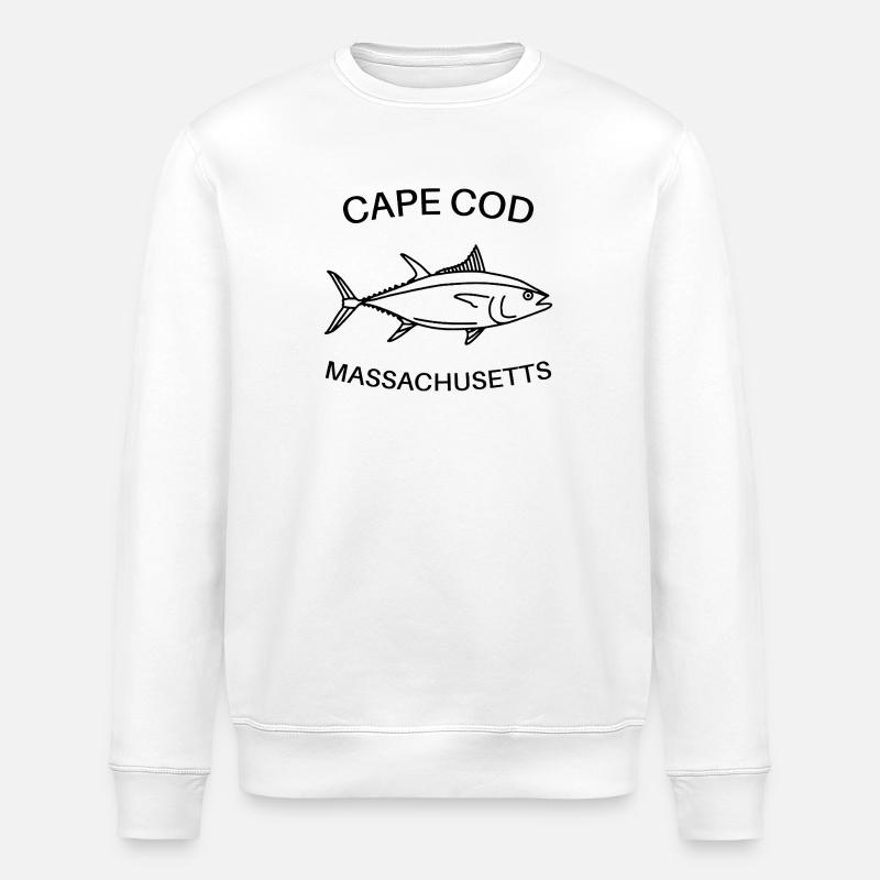 Cape Cod - Massachusetts États-Unis - Pêche - thon - Sweat bio ROLLER Stanley/Stella Unisexe - blanc
