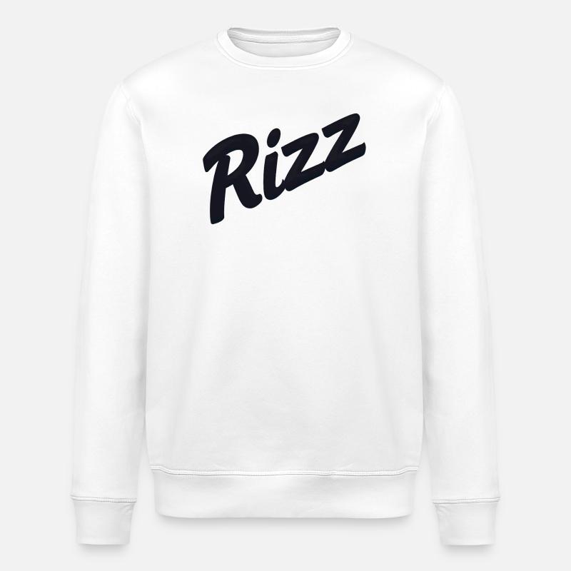 Rizz Neon-Skript - Stanley/Stella Unisex Bio-Sweatshirt ROLLER - Weiß