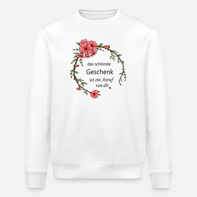 Anneau de fleurs d’hibiscus - Sweat bio ROLLER Stanley/Stella Unisexe - blanc