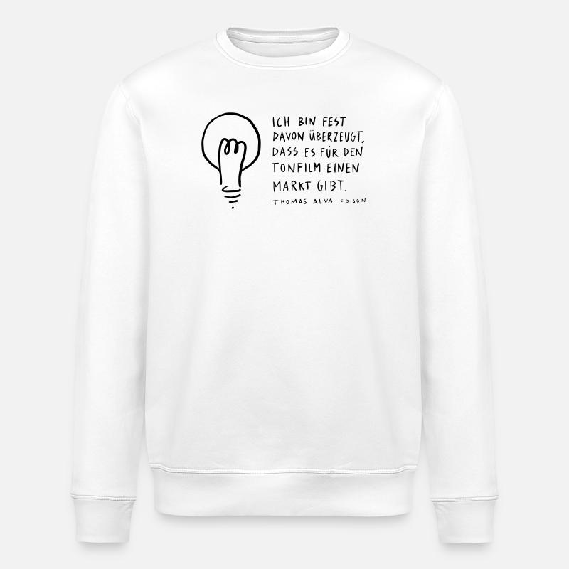 Thomas Edison - Stanley/Stella Unisex Bio-Sweatshirt ROLLER - Weiß