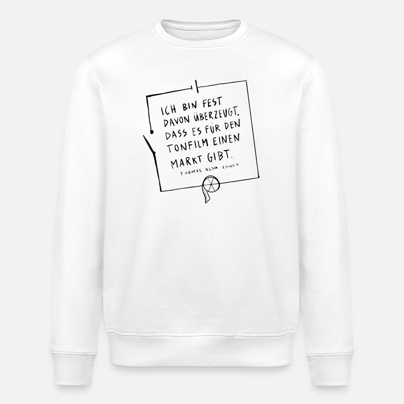 Thomas Edison Schaltkreis - Stanley/Stella Unisex Bio-Sweatshirt ROLLER - Weiß