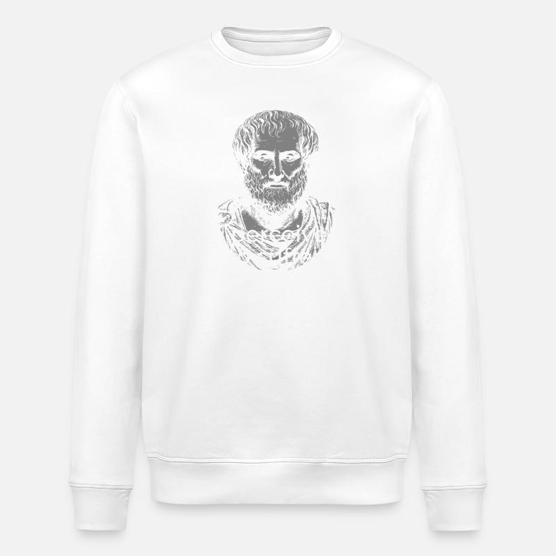 Aristotle quote: Perceive to Suffer - Stanley/Stella ROLLER Unisex Organic Sweatshirt - white