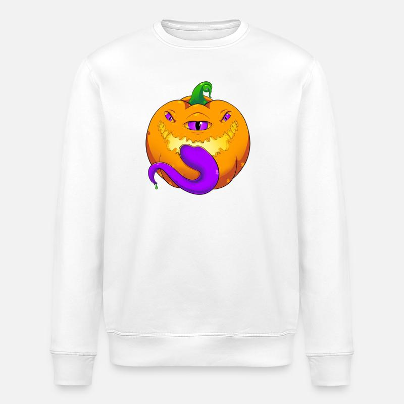 Mimic Kürbis - Stanley/Stella Unisex Bio-Sweatshirt ROLLER - Weiß