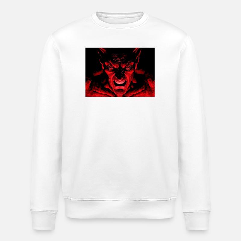 The Devil - Stanley/Stella ROLLER Unisex Organic Sweatshirt - white