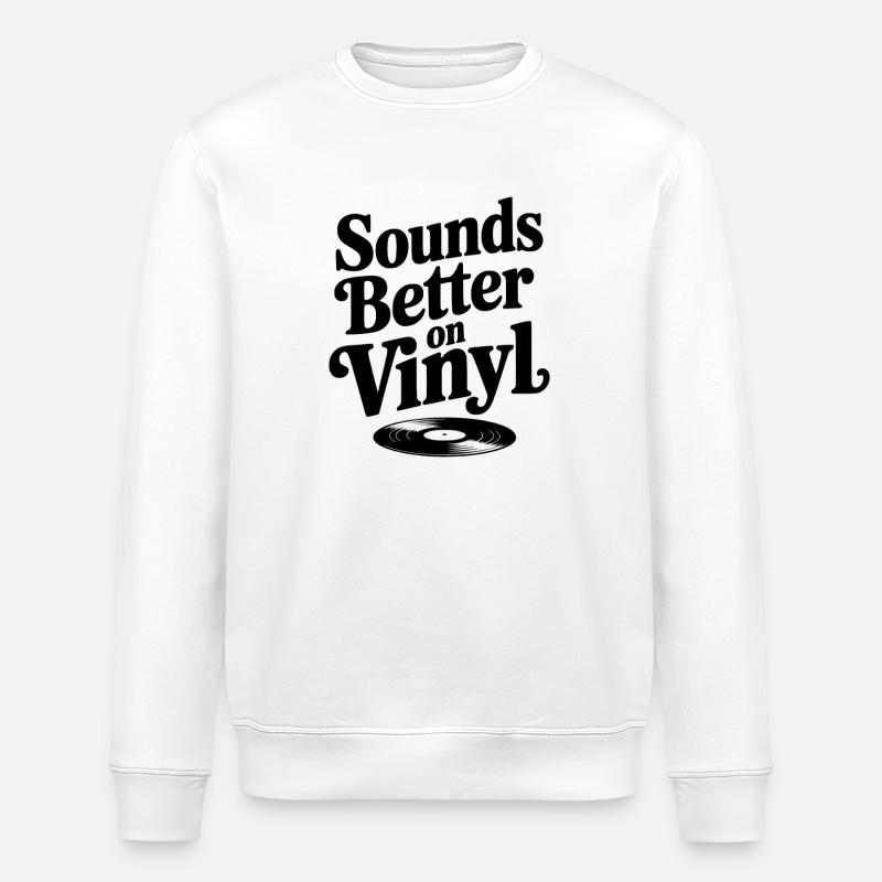 Son meilleur sur vinyle - Sweat bio ROLLER Stanley/Stella Unisexe - blanc