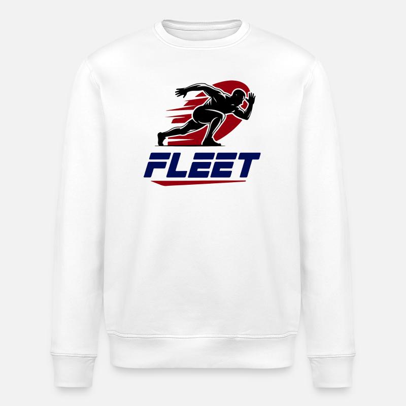 Fleet Racer Emblem - Stanley/Stella Unisex Bio-Sweatshirt ROLLER - Weiß