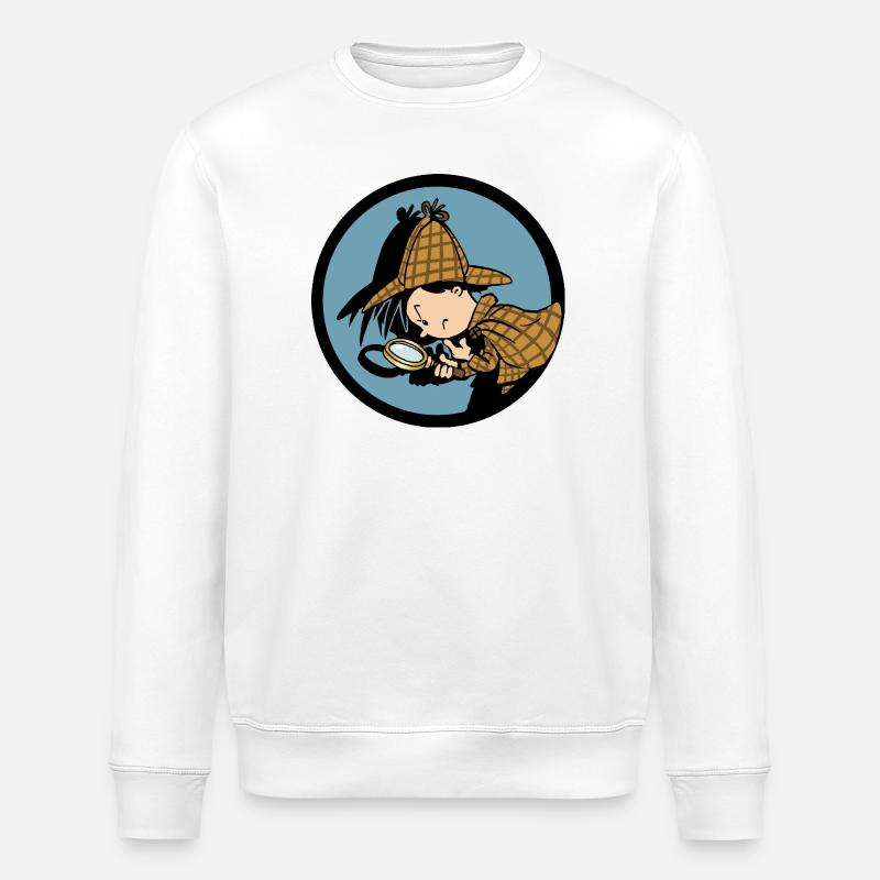 Detektiv Flo Kollektion - Stanley/Stella Unisex Bio-Sweatshirt ROLLER - Weiß