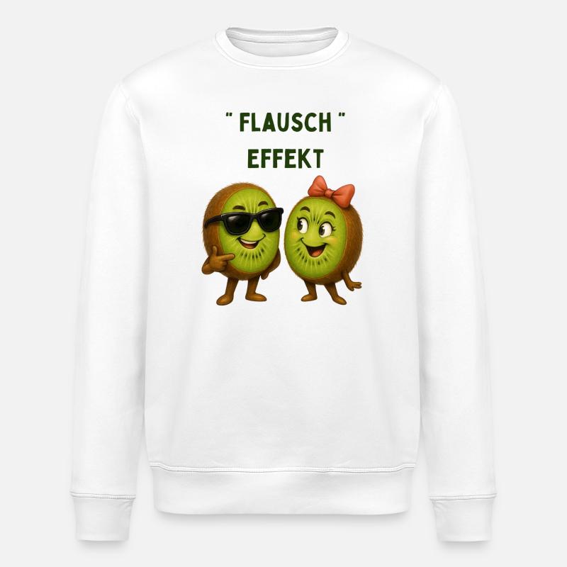 Flauscheffekt Kiwi-Duo - Stanley/Stella Unisex Bio-Sweatshirt ROLLER - Weiß