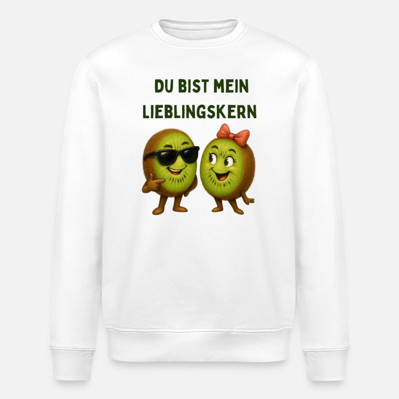 Lieblingskern Kiwis im Stil - Stanley/Stella Unisex Bio-Sweatshirt ROLLER - Weiß