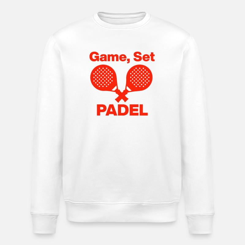 Game, Set, PADEL – Let's Smash! - Stanley/Stella ROLLER Unisex Organic Sweatshirt - white