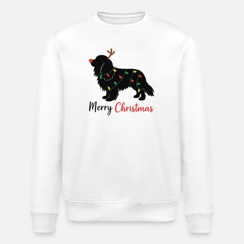 Cavalier King Charles Spaniel Noël Hiver - Sweat bio ROLLER Stanley/Stella Unisexe - blanc