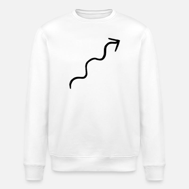 Flèche ondulée - Sweat bio ROLLER Stanley/Stella Unisexe - blanc