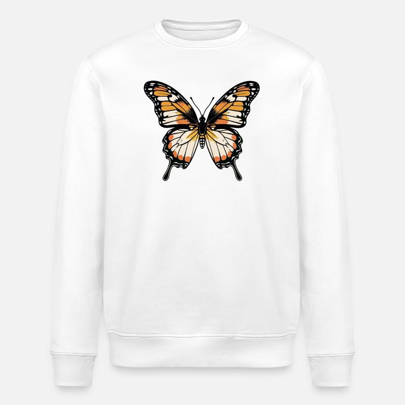 Lebendige Schmetterlingsfarben - Stanley/Stella Unisex Bio-Sweatshirt ROLLER - Weiß
