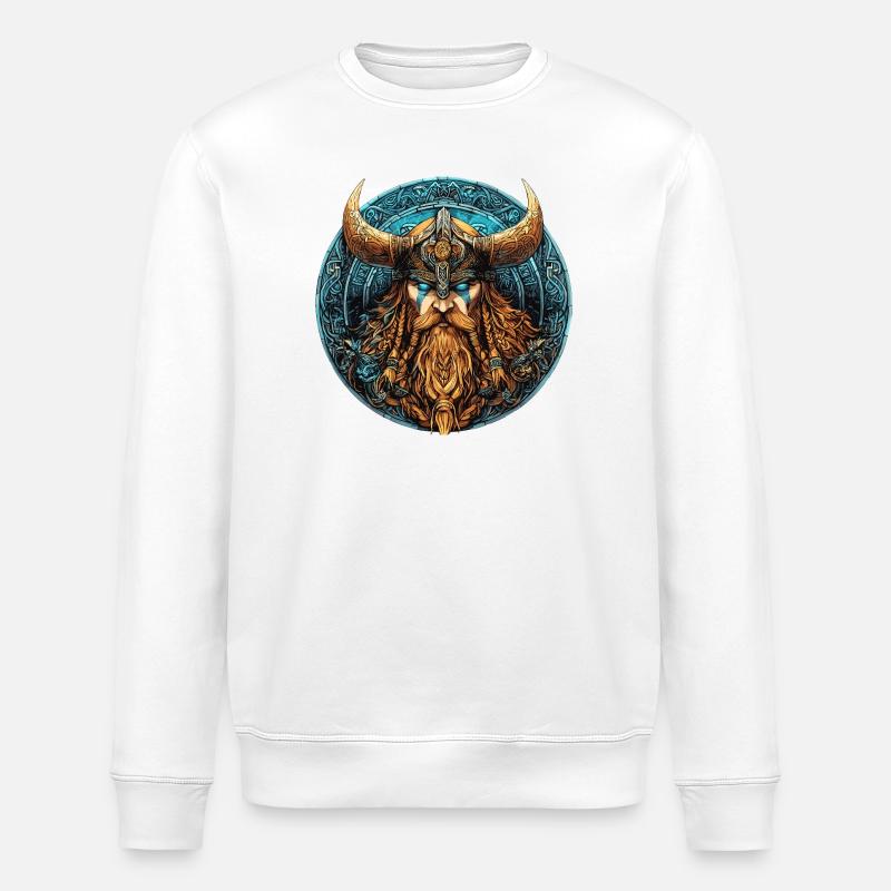 Viking Krieger Runenkreis - Stanley/Stella Unisex Bio-Sweatshirt ROLLER - Weiß