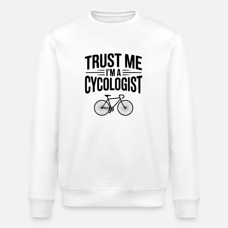 Croyez-moi, je suis cycologue - Sweat bio ROLLER Stanley/Stella Unisexe - blanc