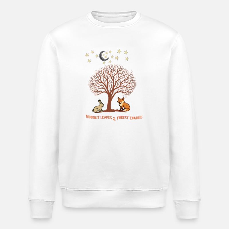 Mitternacht blättert Waldfreunde - Stanley/Stella Unisex Bio-Sweatshirt ROLLER - Weiß