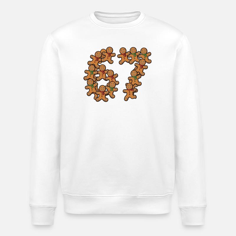 Gingerbread 67 Meme - Stanley/Stella ROLLER Unisex Organic Sweatshirt - white