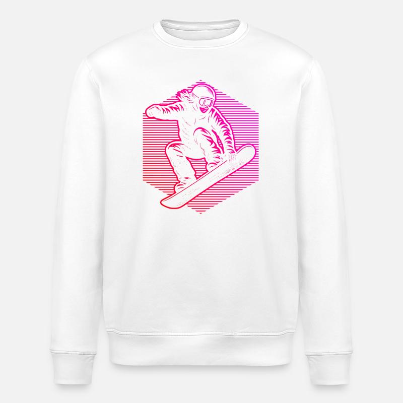 Snowboard perfekt für jeden Snowboard - Stanley/Stella Unisex Bio-Sweatshirt ROLLER - Weiß