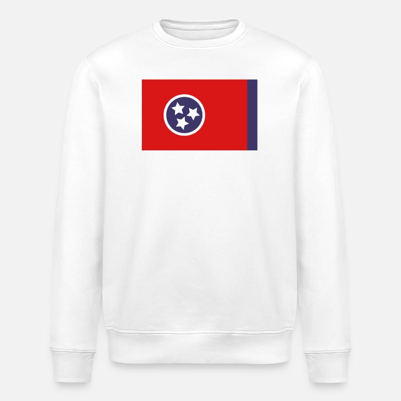 Tennessee-Flagge - Stanley/Stella Unisex Bio-Sweatshirt ROLLER - Weiß
