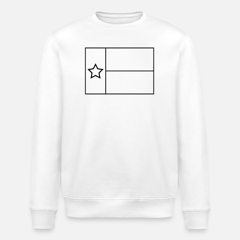 Profil du drapeau du Texas - Sweat bio ROLLER Stanley/Stella Unisexe - blanc