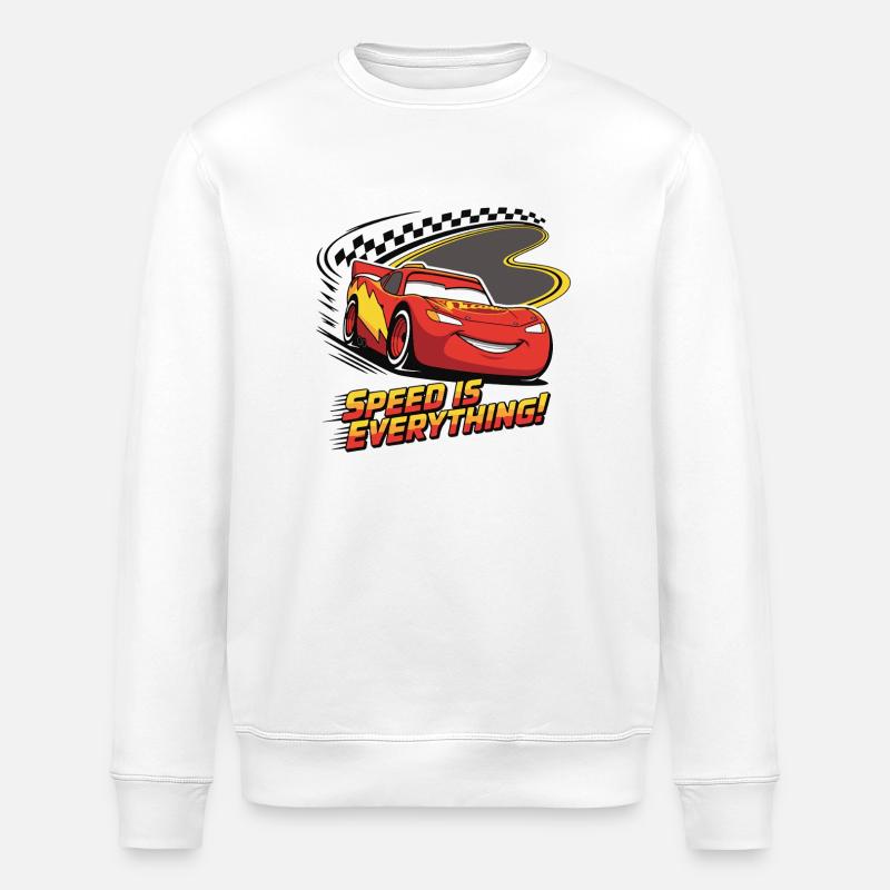 Speed Is Everything Auto-Cartoon - Stanley/Stella Unisex Bio-Sweatshirt ROLLER - Weiß