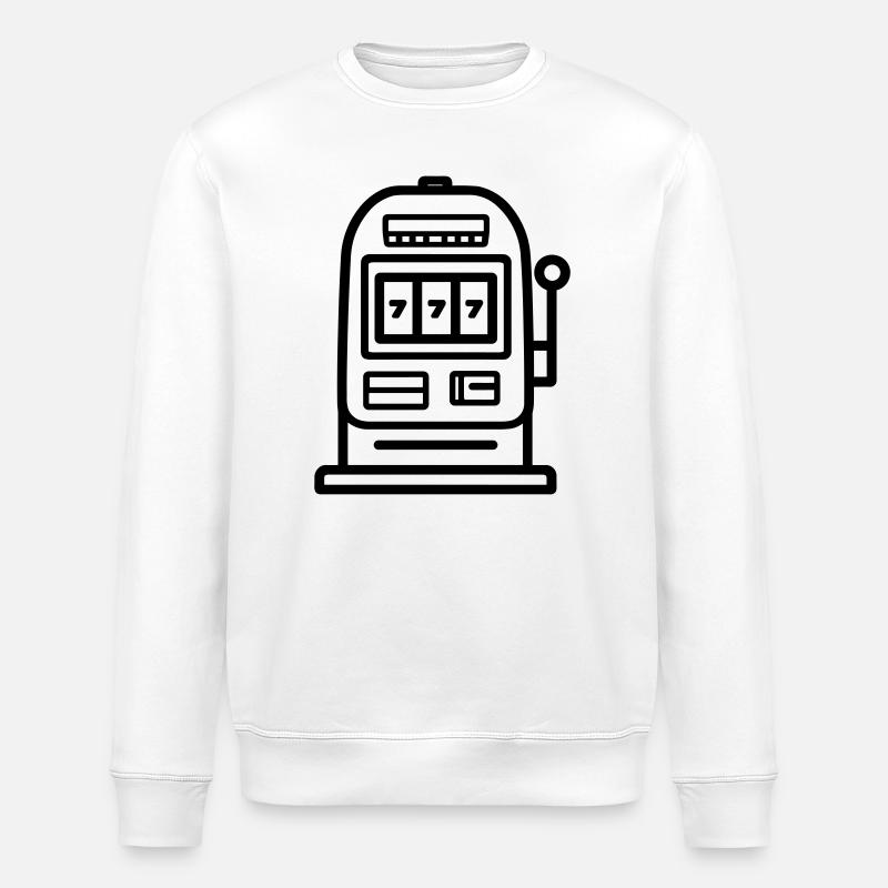 Casino-Spielautomat - Stanley/Stella Unisex Bio-Sweatshirt ROLLER - Weiß