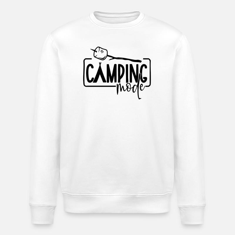 Camping Mode - Marshmallow - Stanley/Stella ROLLER Unisex Organic Sweatshirt - white