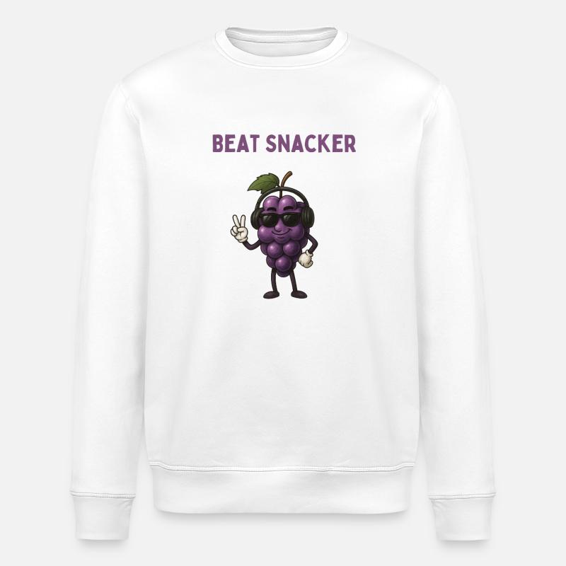 Casques Beat Snacker Grape - Sweat bio ROLLER Stanley/Stella Unisexe - blanc