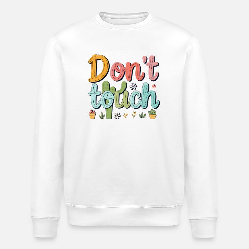 Einschließlich des Touch-Kaktus-Designs - Stanley/Stella Unisex Bio-Sweatshirt ROLLER - Weiß