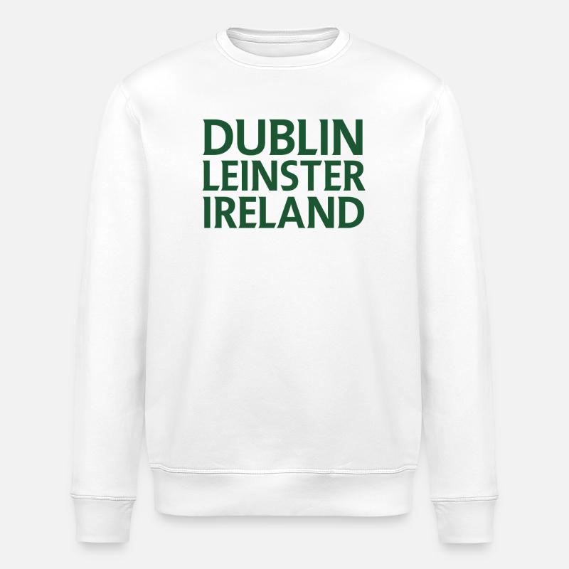 Dublin – Irlande Textdesign - Sweat bio ROLLER Stanley/Stella Unisexe - blanc
