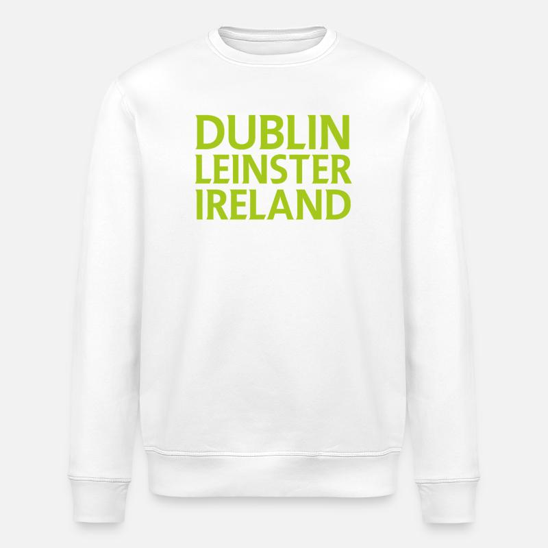 Dublin – Irlande Textdesign - Sweat bio ROLLER Stanley/Stella Unisexe - blanc