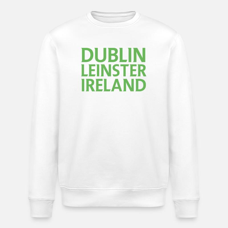 Dublin – Irlande Textdesign - Sweat bio ROLLER Stanley/Stella Unisexe - blanc