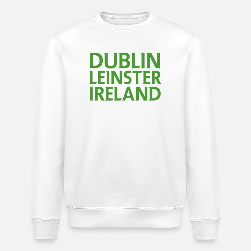 Dublin – Irlande Textdesign - Sweat bio ROLLER Stanley/Stella Unisexe - blanc