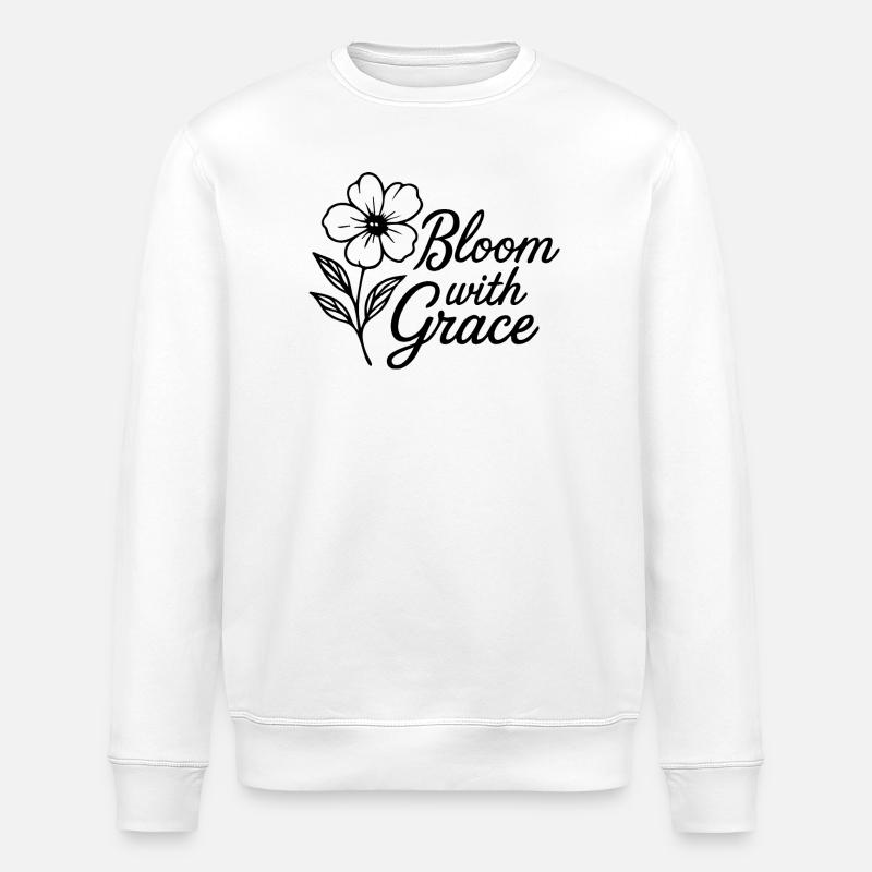 Bloom with Grace - Stanley/Stella Unisex Bio-Sweatshirt ROLLER - Weiß