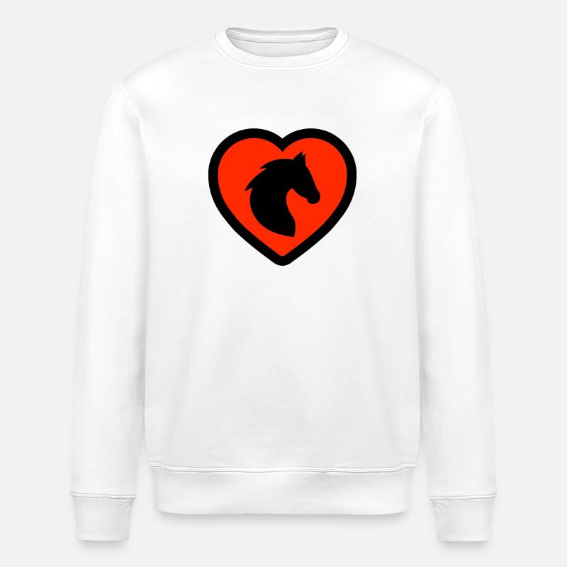 Pferde - Stanley/Stella Unisex Bio-Sweatshirt ROLLER - Weiß