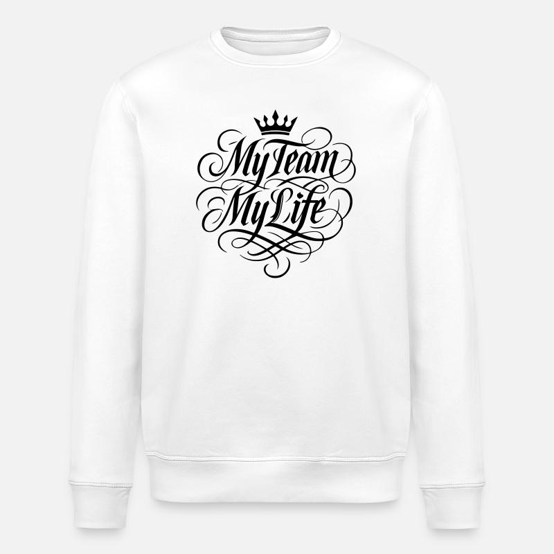 Mein Team Mein Leben - Stanley/Stella Unisex Bio-Sweatshirt ROLLER - Weiß