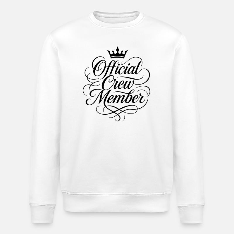 crew member - Stanley/Stella ROLLER Unisex Organic Sweatshirt - white