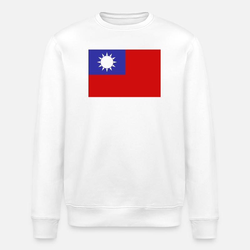 Taiwan-Flagge - Stanley/Stella Unisex Bio-Sweatshirt ROLLER - Weiß