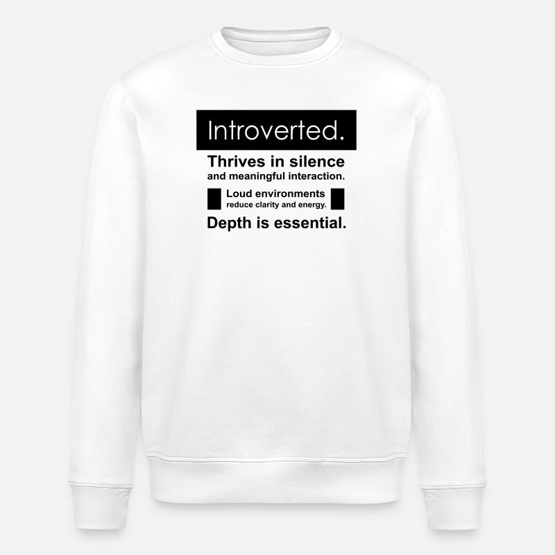 Introverti - Sweat bio ROLLER Stanley/Stella Unisexe - blanc