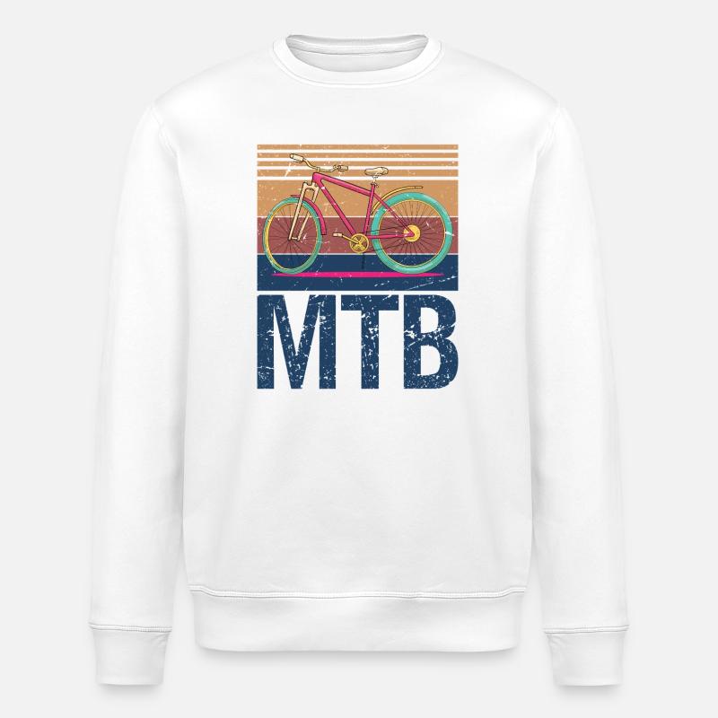 Mountain Biking - Stanley/Stella Unisex Bio-Sweatshirt ROLLER - Weiß