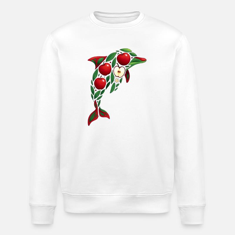 Delfin Apfel - Stanley/Stella Unisex Bio-Sweatshirt ROLLER - Weiß