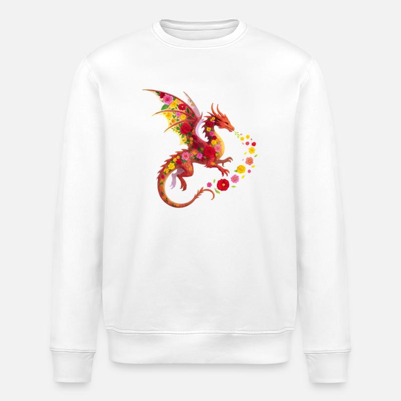 Fleur de Dragon - Sweat bio ROLLER Stanley/Stella Unisexe - blanc