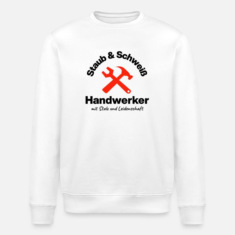 Poussière et sueur, véritable artisan, passion - Sweat bio ROLLER Stanley/Stella Unisexe - blanc