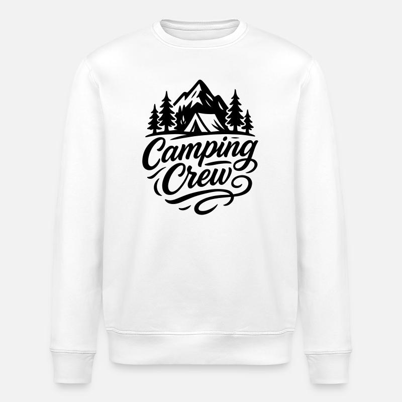 Camping Crew - Stanley/Stella ROLLER Unisex Organic Sweatshirt - white