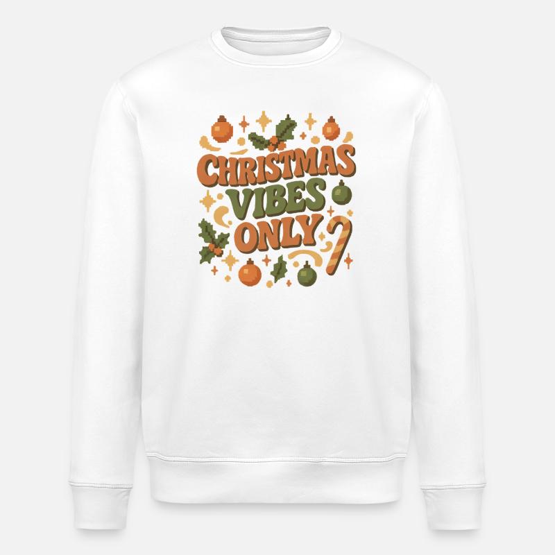 Weihnachts Vibes Only - Stanley/Stella Unisex Bio-Sweatshirt ROLLER - Weiß